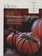 Better Homes & Gardens October 2007 Magazine Article: Dressmaker Pumpkins