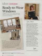 Better Homes & Gardens October 2007 Magazine Article: Ready-to-Wear Windows