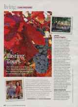 Better Homes & Gardens October 2007 Magazine Article: Tasting Tours