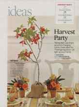 Better Homes & Gardens November 2007 Magazine Article: Harvest Party