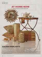 Better Homes & Gardens November 2007 Magazine Article: GOLDEN HIGHLIGHTS