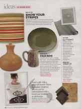 Better Homes & Gardens November 2007 Magazine Article: SHOW YOUR STRIPES