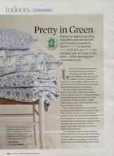 Better Homes & Gardens November 2007 Magazine Article: Pretty in Green