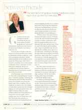 Better Homes & Gardens December 2007 Magazine Article: Between friends