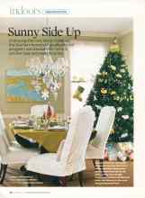 Better Homes & Gardens December 2007 Magazine Article: Sunny Side Up