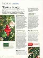 Better Homes & Gardens December 2007 Magazine Article: Take a Bough