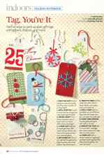 Better Homes & Gardens December 2007 Magazine Article: Tag, You're It