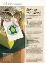 Better Homes & Gardens December 2007 Magazine Article: Joys to the World