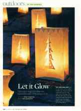 Better Homes & Gardens December 2007 Magazine Article: Let it Glow