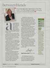Better Homes & Gardens January 2008 Magazine Article: Between friends