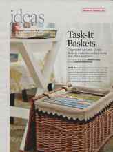 Better Homes & Gardens January 2008 Magazine Article: Task-It Baskets