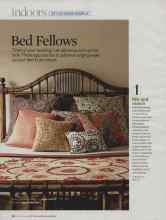 Better Homes & Gardens January 2008 Magazine Article: Bed Fellows