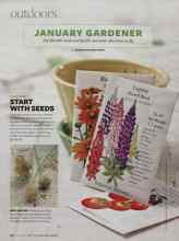 Better Homes & Gardens January 2008 Magazine Article: START WITH SEEDS