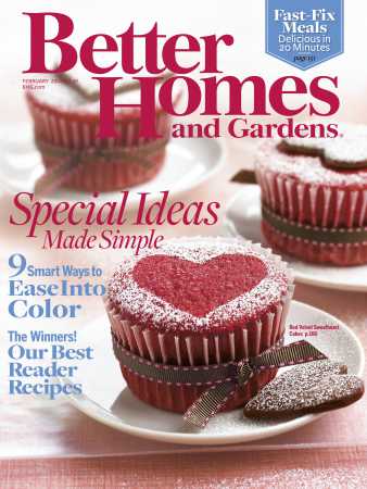 Better Homes & Gardens February 2008 Magazine Cover