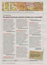 Better Homes & Gardens February 2008 Magazine Article: We asked: How do you volunteer to better your community?