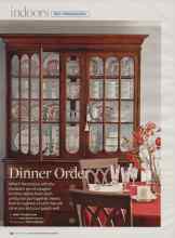 Better Homes & Gardens February 2008 Magazine Article: Dinner Order