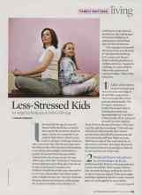Better Homes & Gardens February 2008 Magazine Article: Less-Stressed Kids