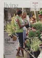 Better Homes & Gardens March 2008 Magazine Article: Girl Thyme