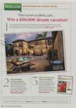 Better Homes & Gardens April 2008 Magazine Article: This month on BHG.com... Win a $50,000 dream vacation!