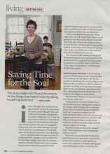 Better Homes & Gardens May 2008 Magazine Article: Saving Time for the Soul