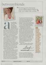 Better Homes & Gardens July 2008 Magazine Article: Between friends