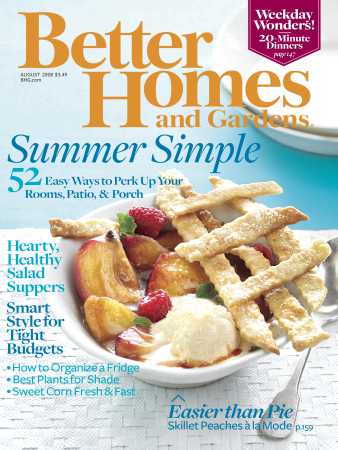 Better Homes & Gardens August 2008 Magazine Cover