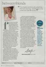 Better Homes & Gardens August 2008 Magazine Article: Between friends