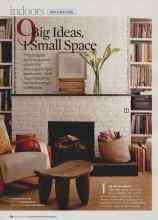 Better Homes & Gardens September 2008 Magazine Article: 9 Big Ideas, 1 Small Space