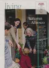 Better Homes & Gardens October 2008 Magazine Article: Autumn Alfresco