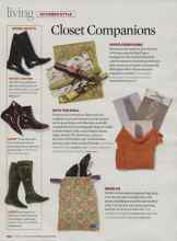 Better Homes & Gardens October 2008 Magazine Article: Closet Companions