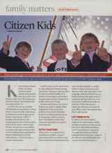 Better Homes & Gardens October 2008 Magazine Article: Citizen Kids