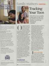 Better Homes & Gardens October 2008 Magazine Article: Tracking Your Teen