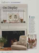Better Homes & Gardens November 2008 Magazine Article: On Display