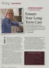 Better Homes & Gardens November 2008 Magazine Article: Ensure Your Long-Term Care
