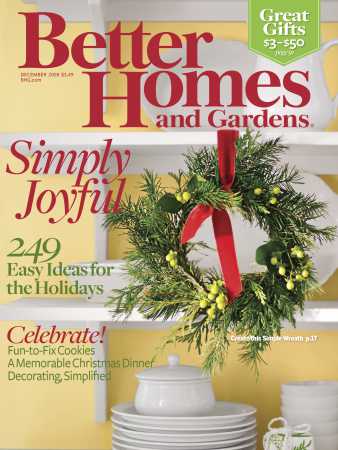 Better Homes & Gardens December 2008 Magazine Cover
