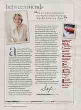 Better Homes & Gardens December 2008 Magazine Article: Between friends
