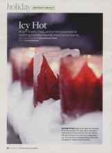 Better Homes & Gardens December 2008 Magazine Article: Icy Hot