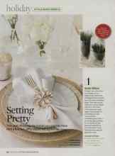 Better Homes & Gardens December 2008 Magazine Article: Setting Pretty