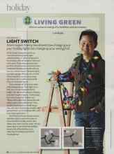 Better Homes & Gardens December 2008 Magazine Article: LIGHT SWITCH