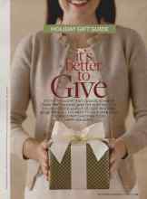 Better Homes & Gardens December 2008 Magazine Article: It's better to Give