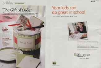 Better Homes & Gardens December 2008 Magazine Article: Page 84