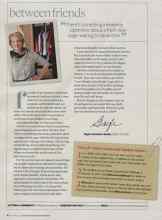Better Homes & Gardens January 2009 Magazine Article: Between friends