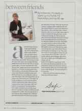 Better Homes & Gardens February 2009 Magazine Article: Between friends