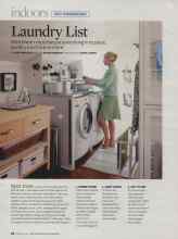 Better Homes & Gardens February 2009 Magazine Article: Laundry List