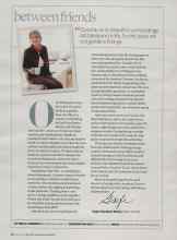 Better Homes & Gardens March 2009 Magazine Article: Between friends