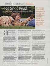 Better Homes & Gardens March 2009 Magazine Article: See Spot Read