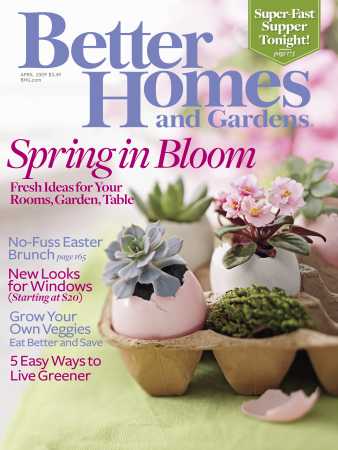 Better Homes & Gardens April 2009 Magazine Cover