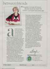 Better Homes & Gardens April 2009 Magazine Article: Between friends