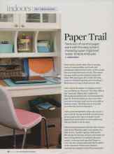 Better Homes & Gardens April 2009 Magazine Article: Paper Trail