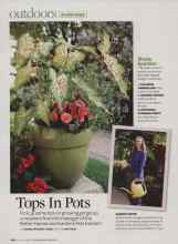 Better Homes & Gardens April 2009 Magazine Article: Tops In Pots